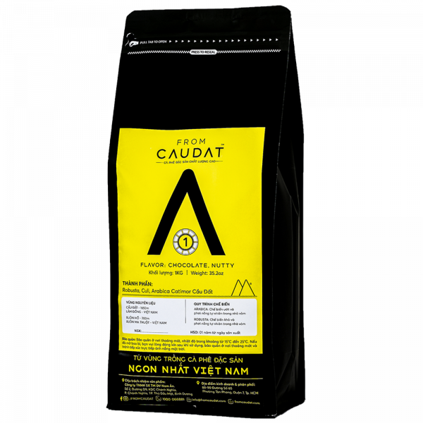 FROM CAU DAT COFFEE - 1kg A1 Cà phê đặc sản chất lượng cao (60% Robusta, 35% Robusta Culi, 5% Arabica)