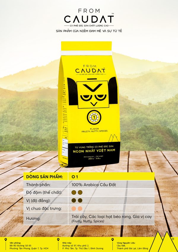 FROM CAU DAT COFFEE - O1 Cà Phê Đặc Sản Chất Lượng Cao 100% Arabica Cầu Đất