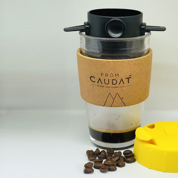 FROM CAU DAT COFFEE - Bộ ly pha cà phê tiện lợi 450ml