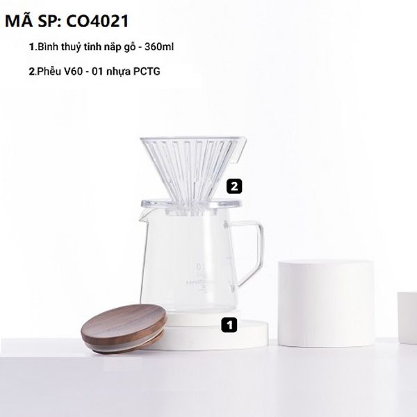 FROM CAU DAT COFFEE - Bộ pha cà phê V60 hiện đại thương hiệu CAFEDE KONA