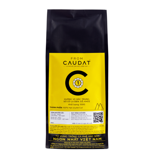 FROM CAU DAT COFFEE - C1 Cà phê đặc sản nguyên chất 100% Robusta Culi đậm đắng