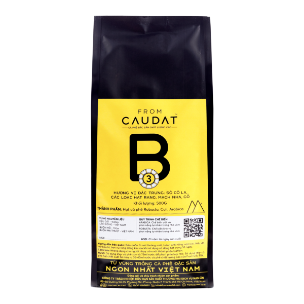 FROM CAU DAT COFFEE - B3 Cà phê đặc sản nguyên chất phối trộn hạt Arabica và Robusta
