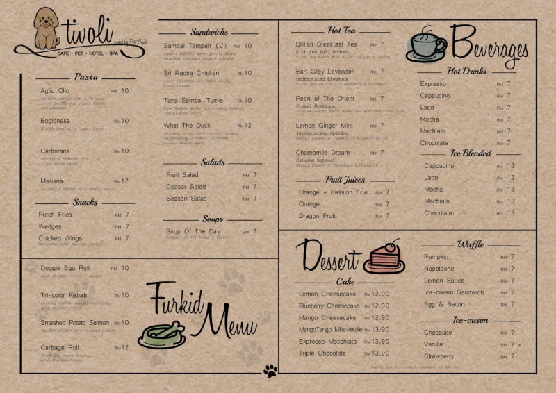 Mẫu menu quán cafe đơn giản: Mẫu menu theo phong cách vintage
