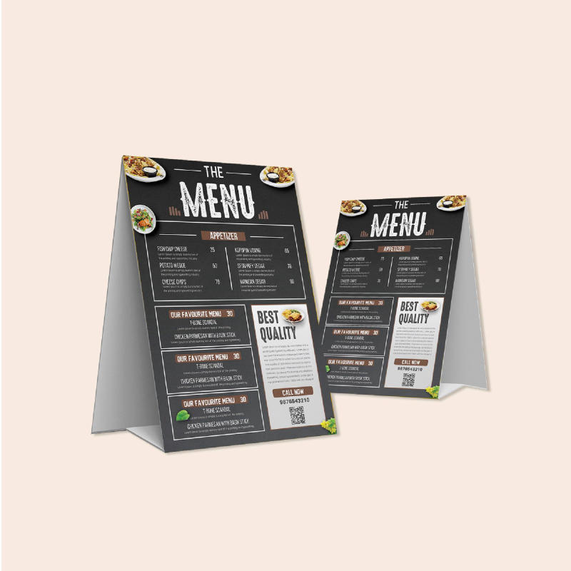 Mẫu thiết kế menu để bàn đang là xu hướng tại nhiều quán cafe